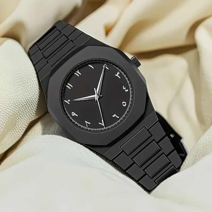 Luxury Stainless Steel Arabic Dial Wrist Watch for Men & Women
